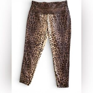 Leopard Print High-Waisted Performance Leggings Size 2X